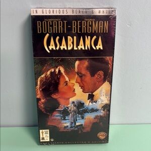 Casablanca VHS Movie Remastered Collector’s Edition Sealed, Vintage VHS Movies